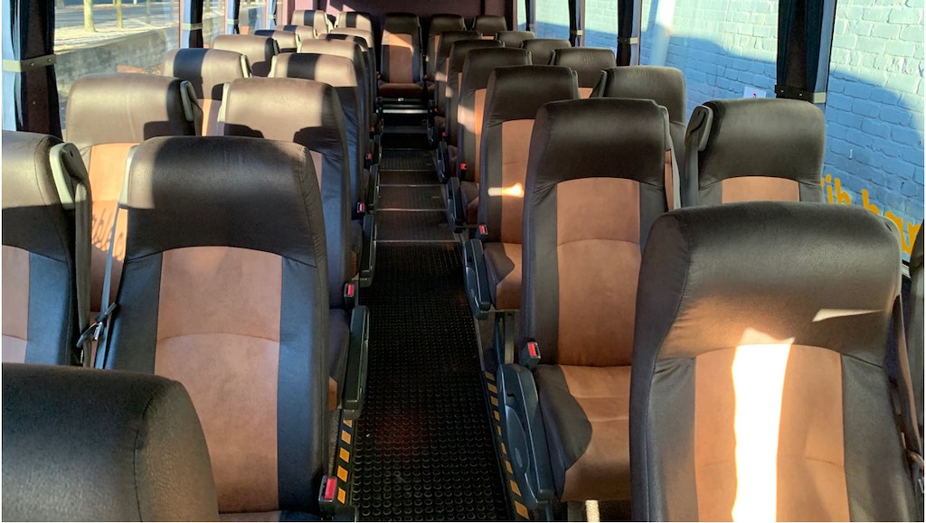 Leather bus fabric